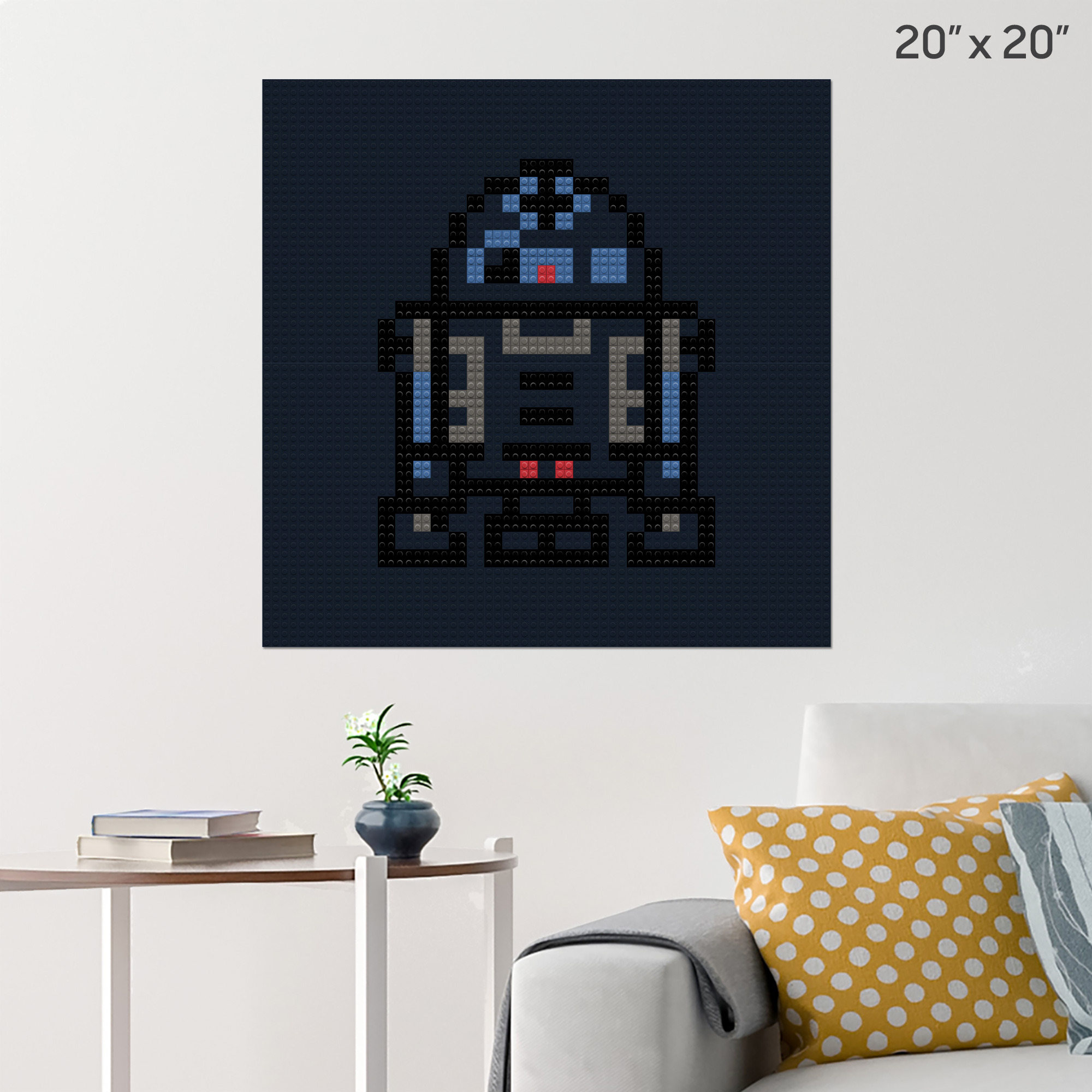 R2 D2 Pixel Art Brik