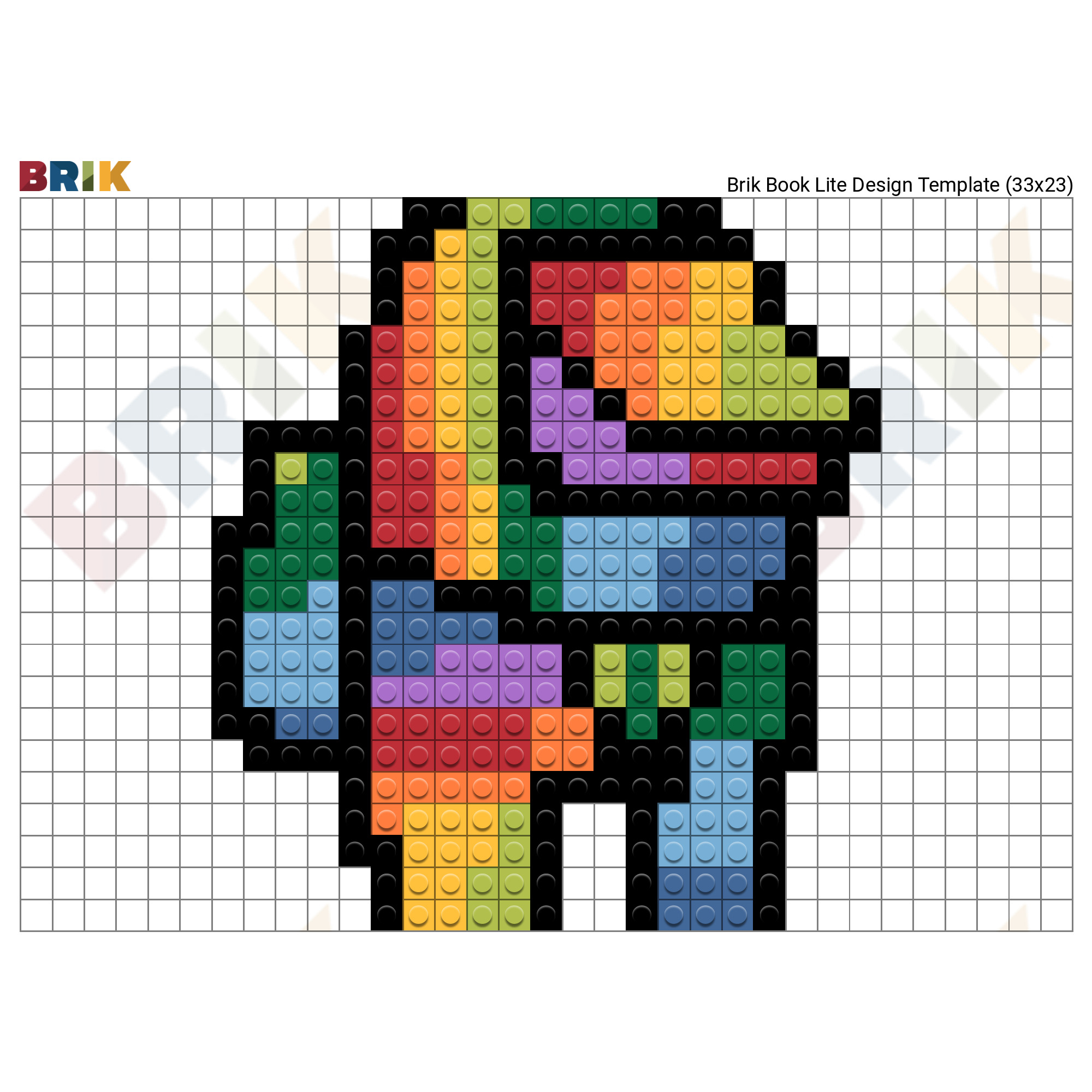 Rainbow among us pixel art