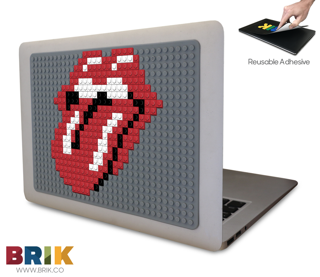 Handmade, Office, Rolling Stones Logo Pixel Art Magnet