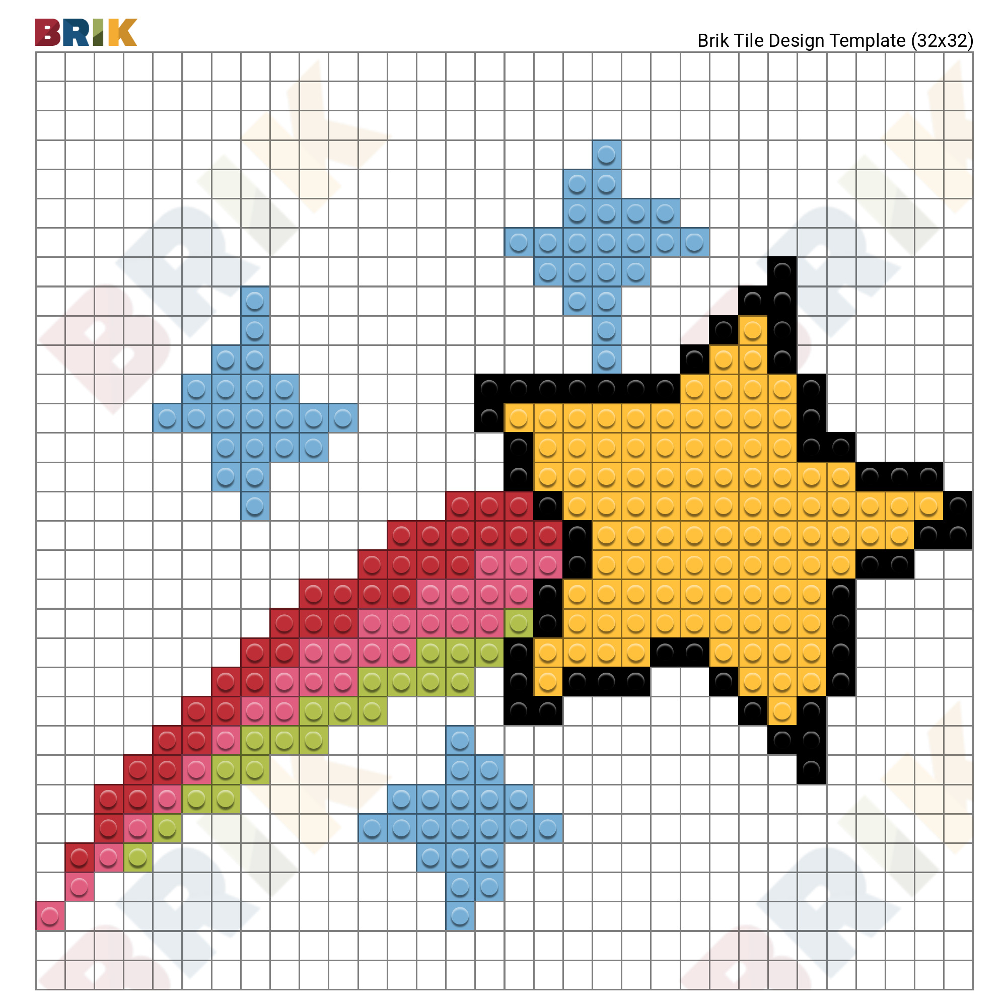 Shooting Star Pixel Art Brik