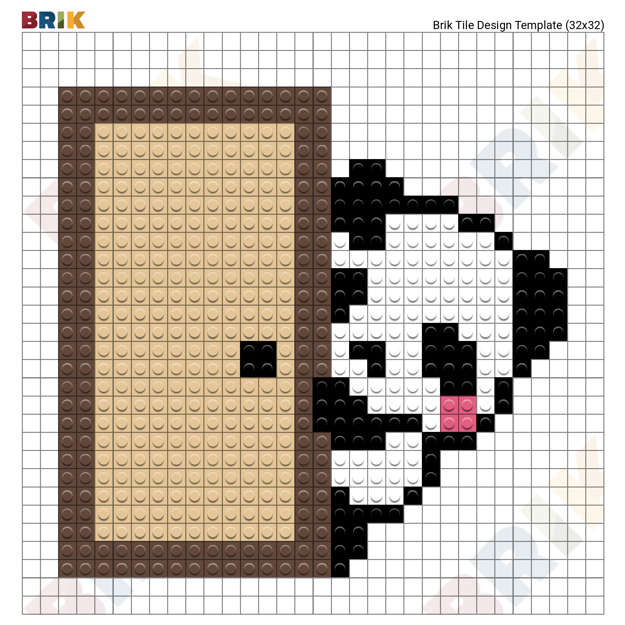 FREE! - Free Panda Pixel Art Template for Children: Download now!