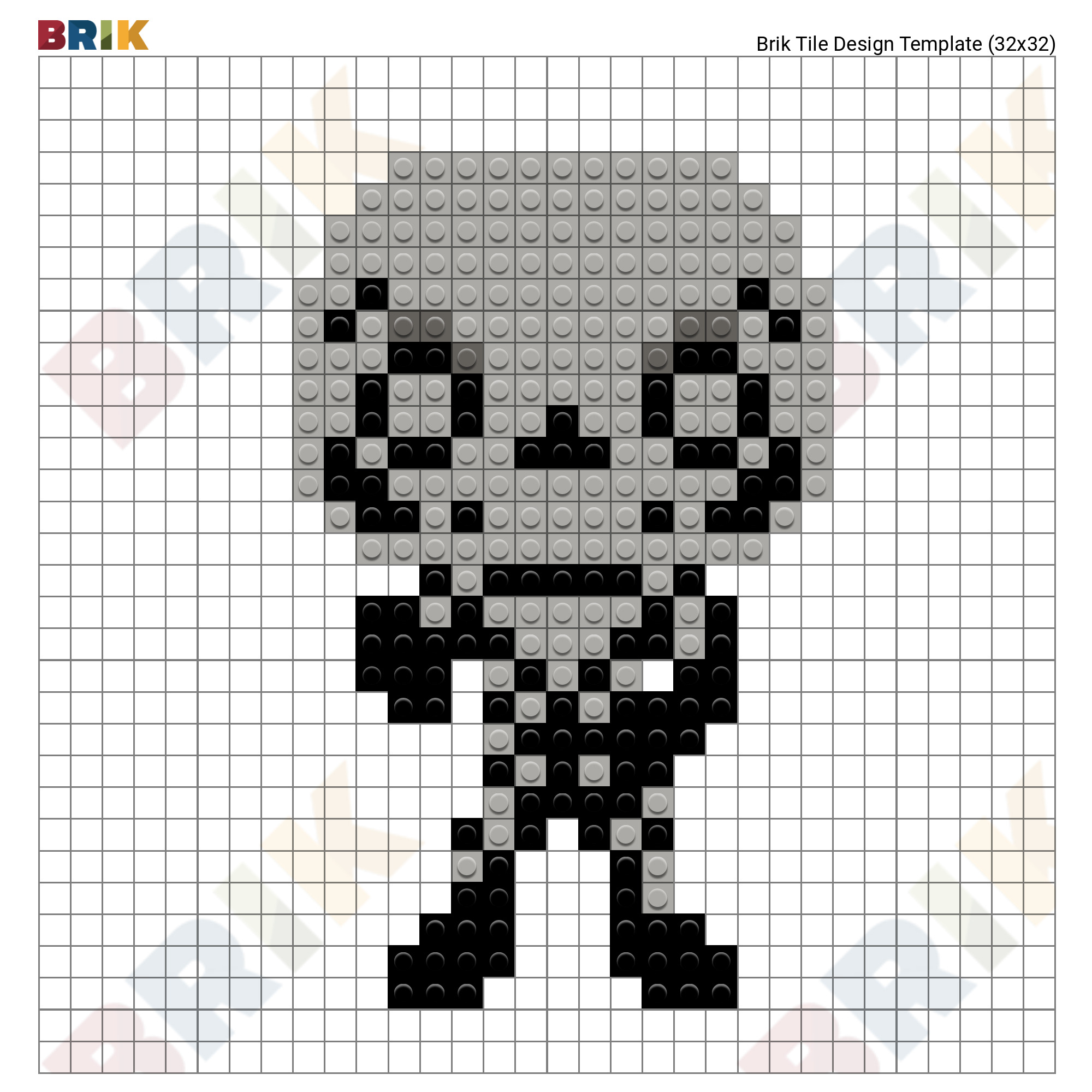 Skull Trooper Pixel Art Brik