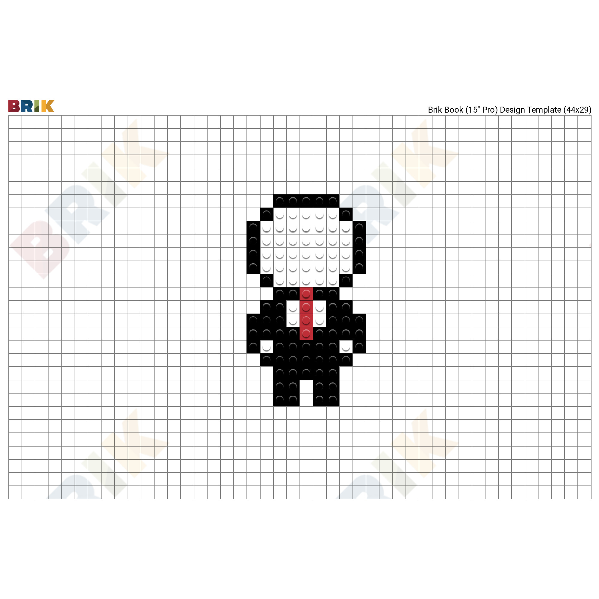 slender man pixel art template