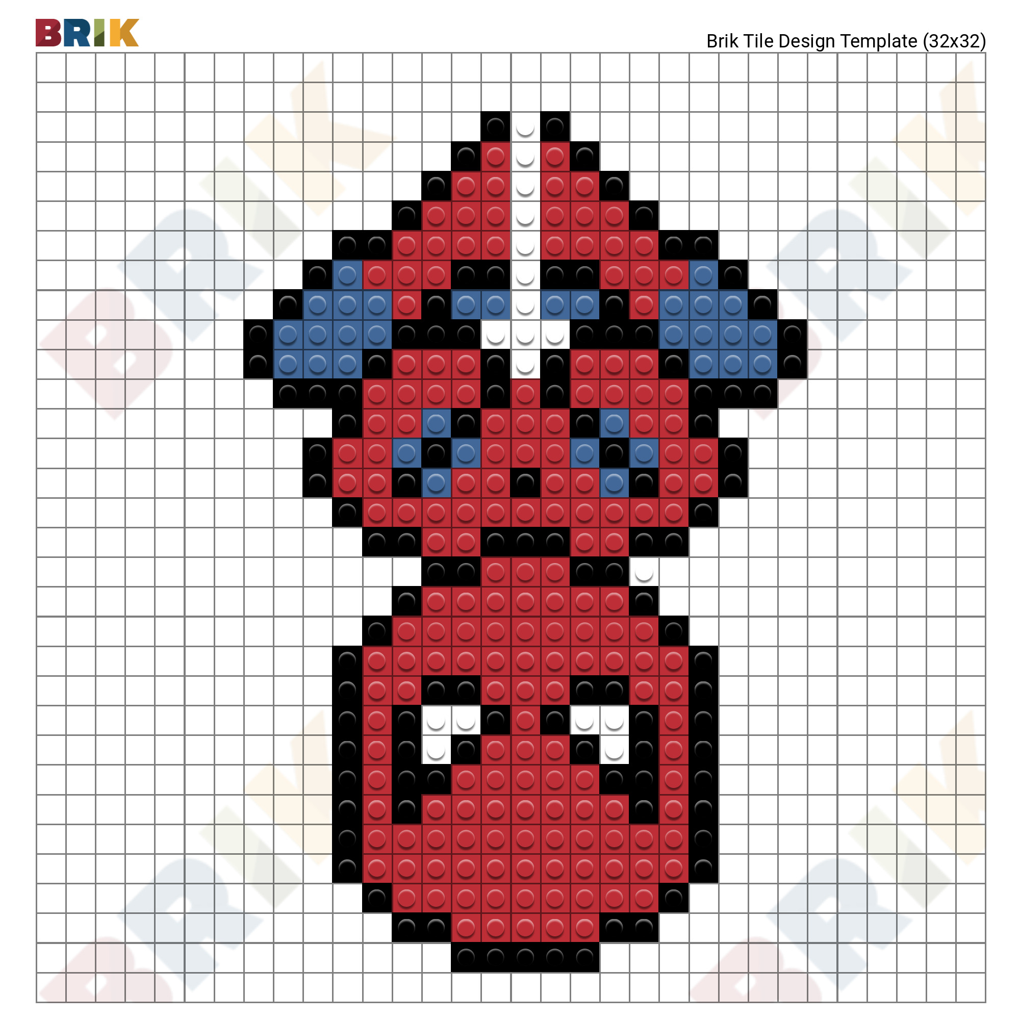Spider Man Pixel Art Brik