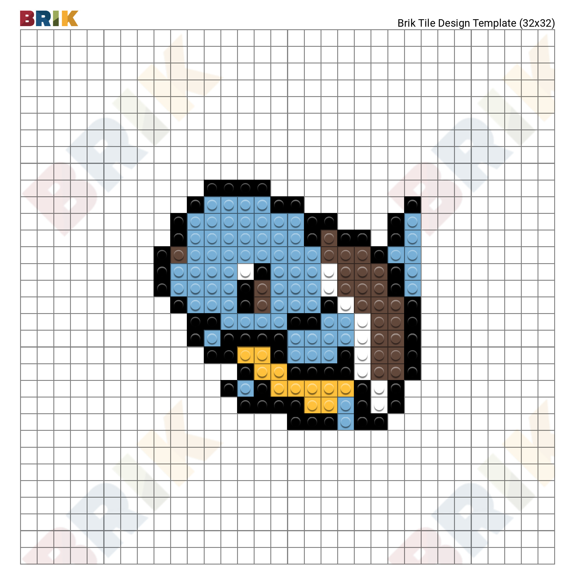 Squirtle Pixel Art Brik