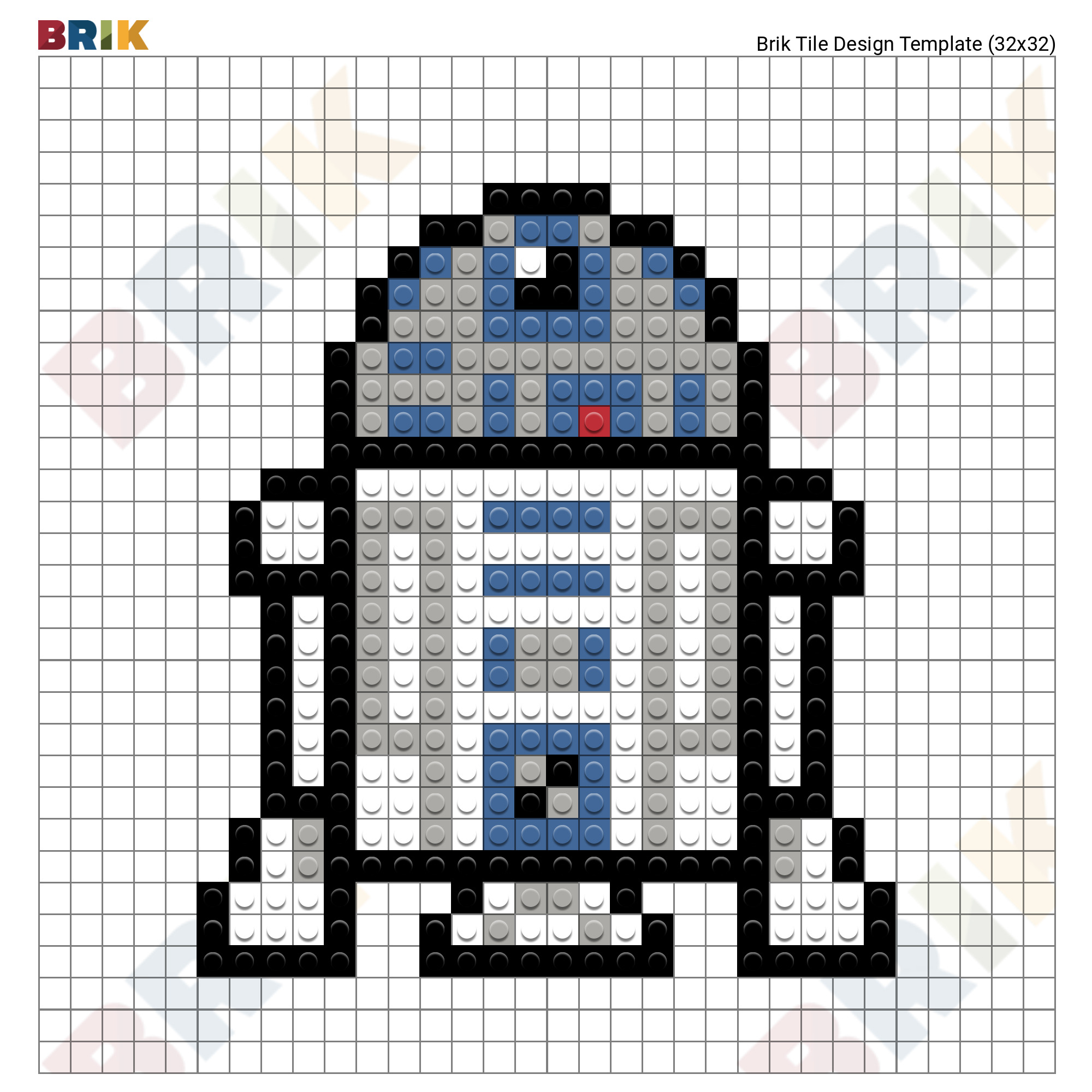 Star Wars R2 D2 Pixel Art Brik