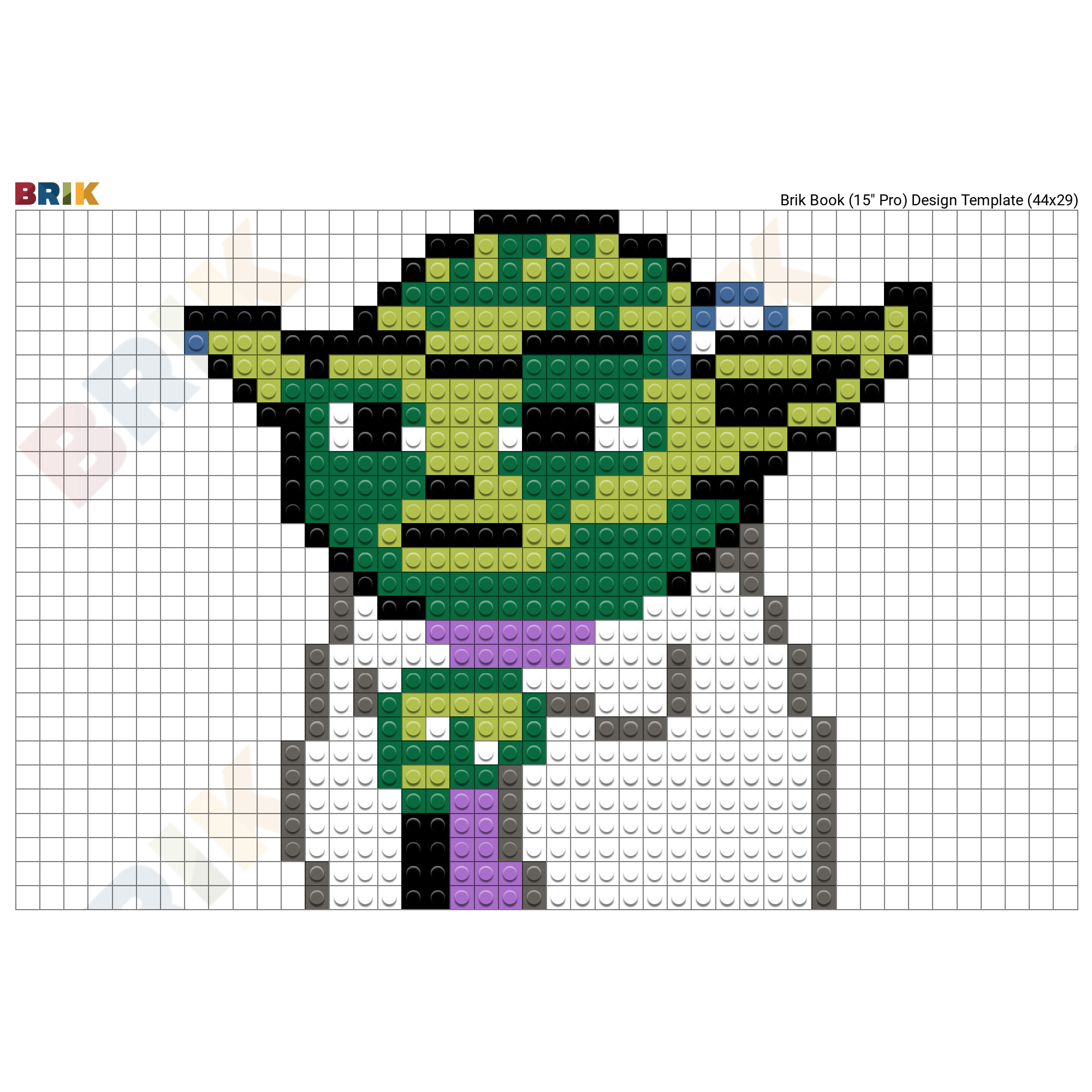 Star Wars Yoda Pixel Art Brik