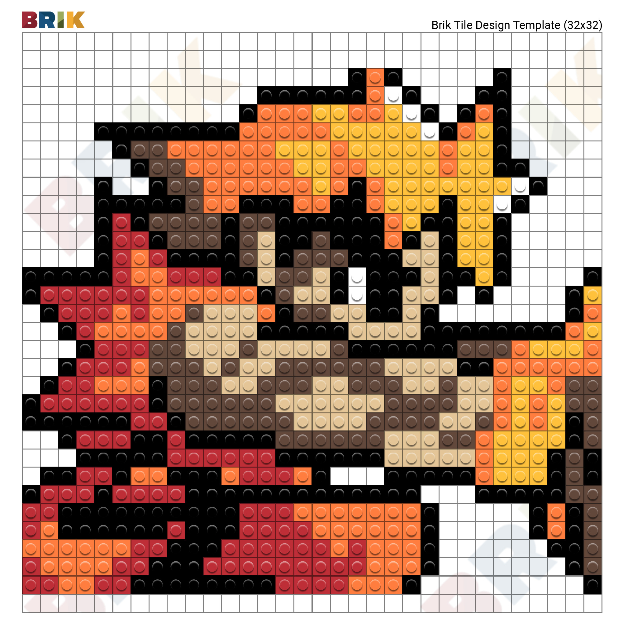 Street Fighter Ken Masters Pixel Art Brik