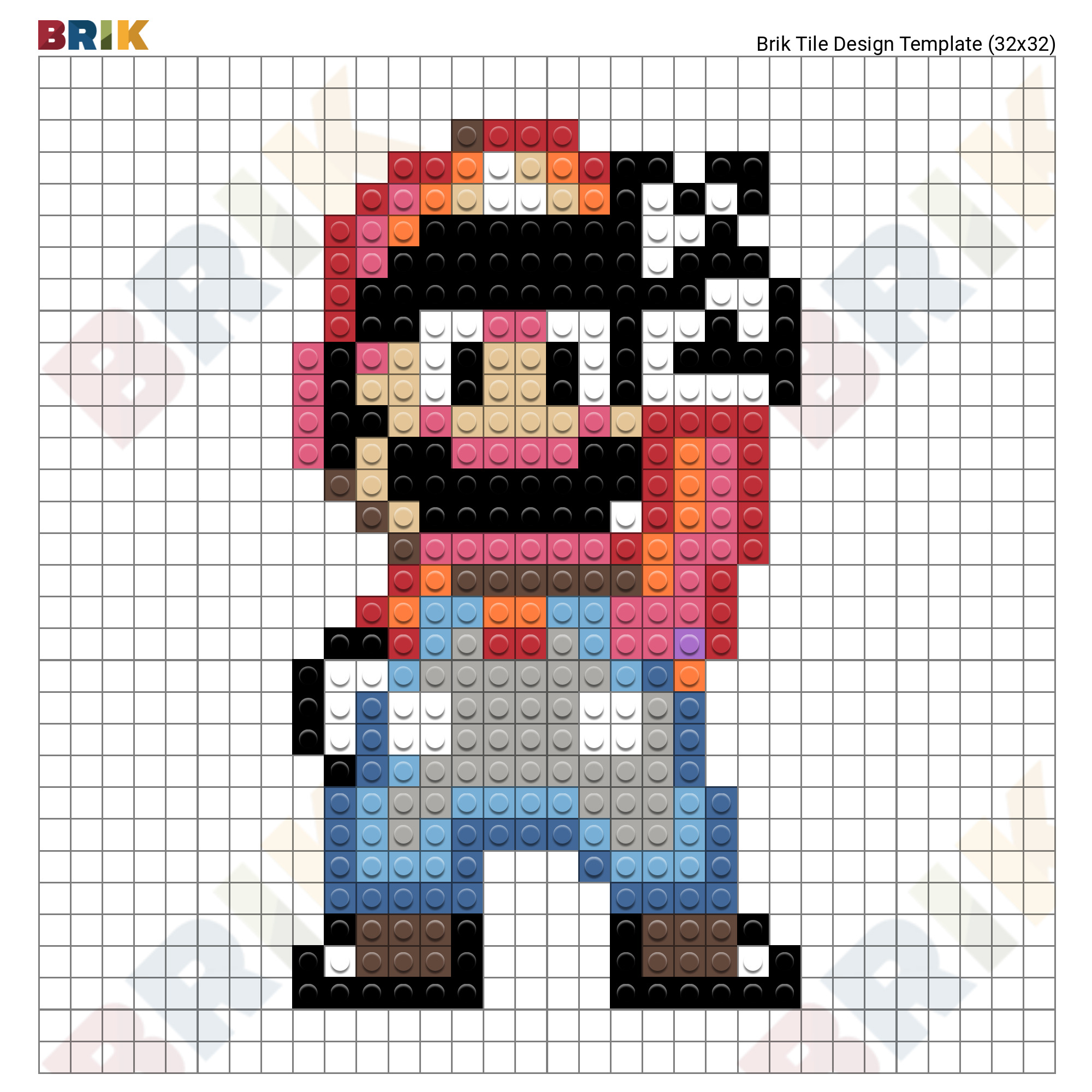 AOC2: GRIDS 32x32 Pixel Artist: Super Mario Bros 