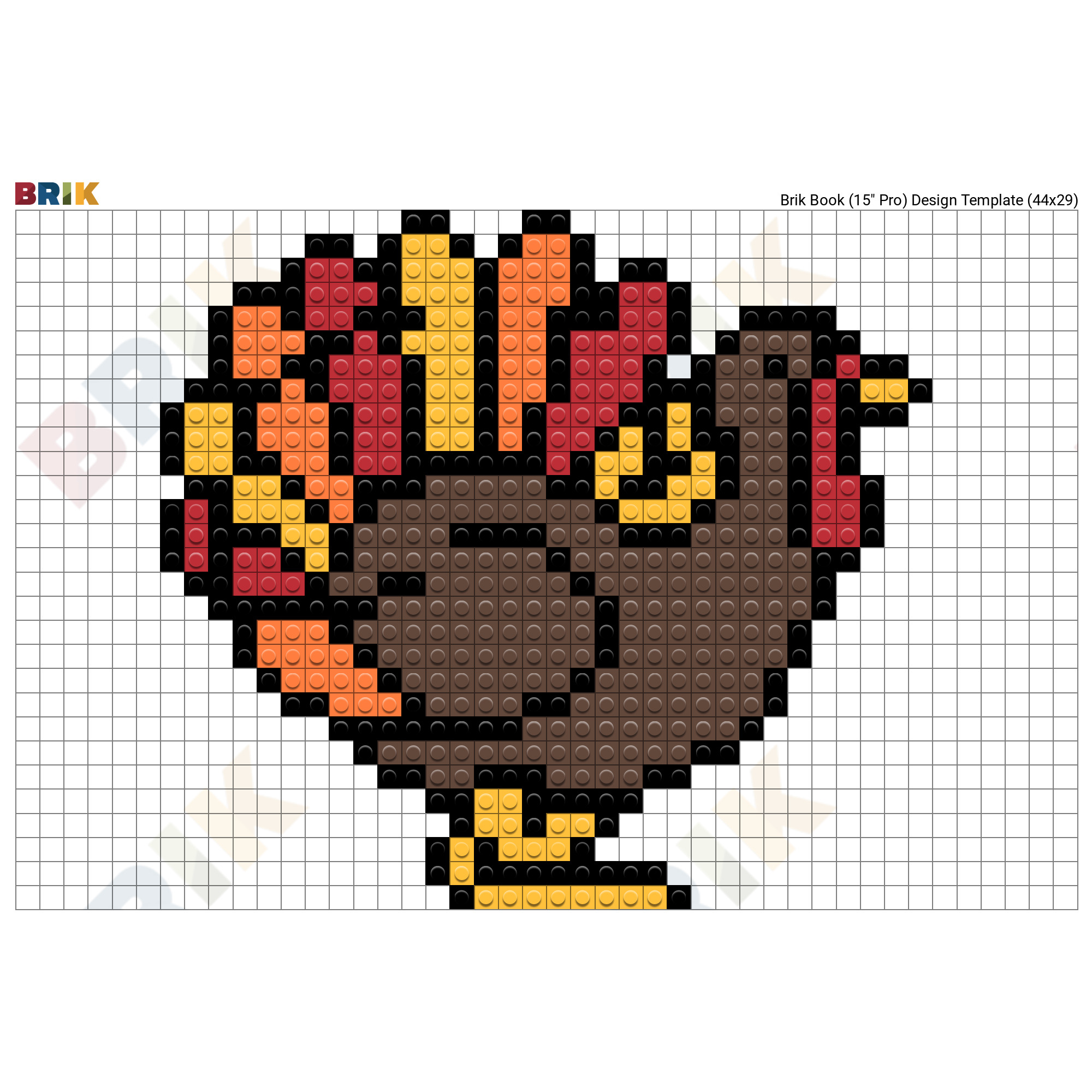 Thanksgiving Turkey Pixel Art – Brik