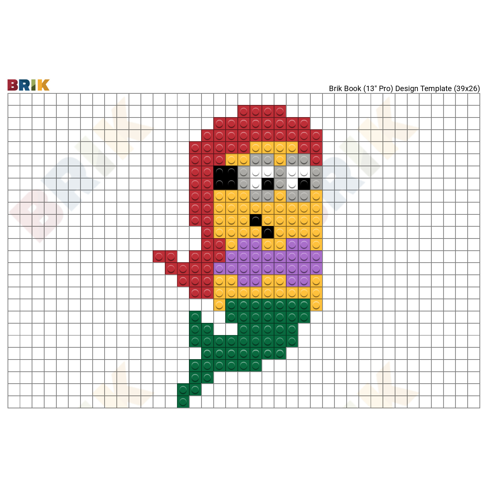 The Little Mermaid Minion Pixel Art Brik