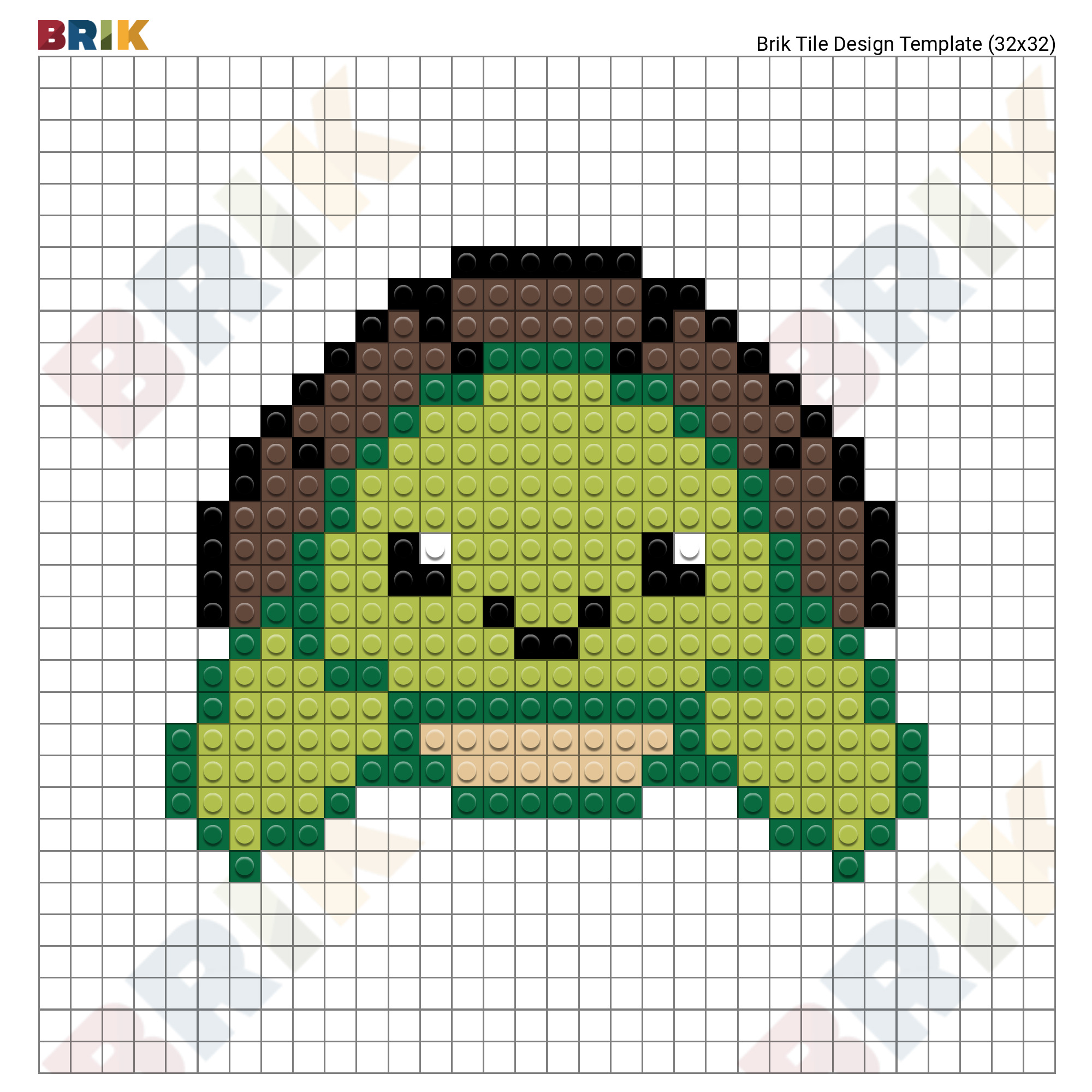 Turtle Pixel Art Brik