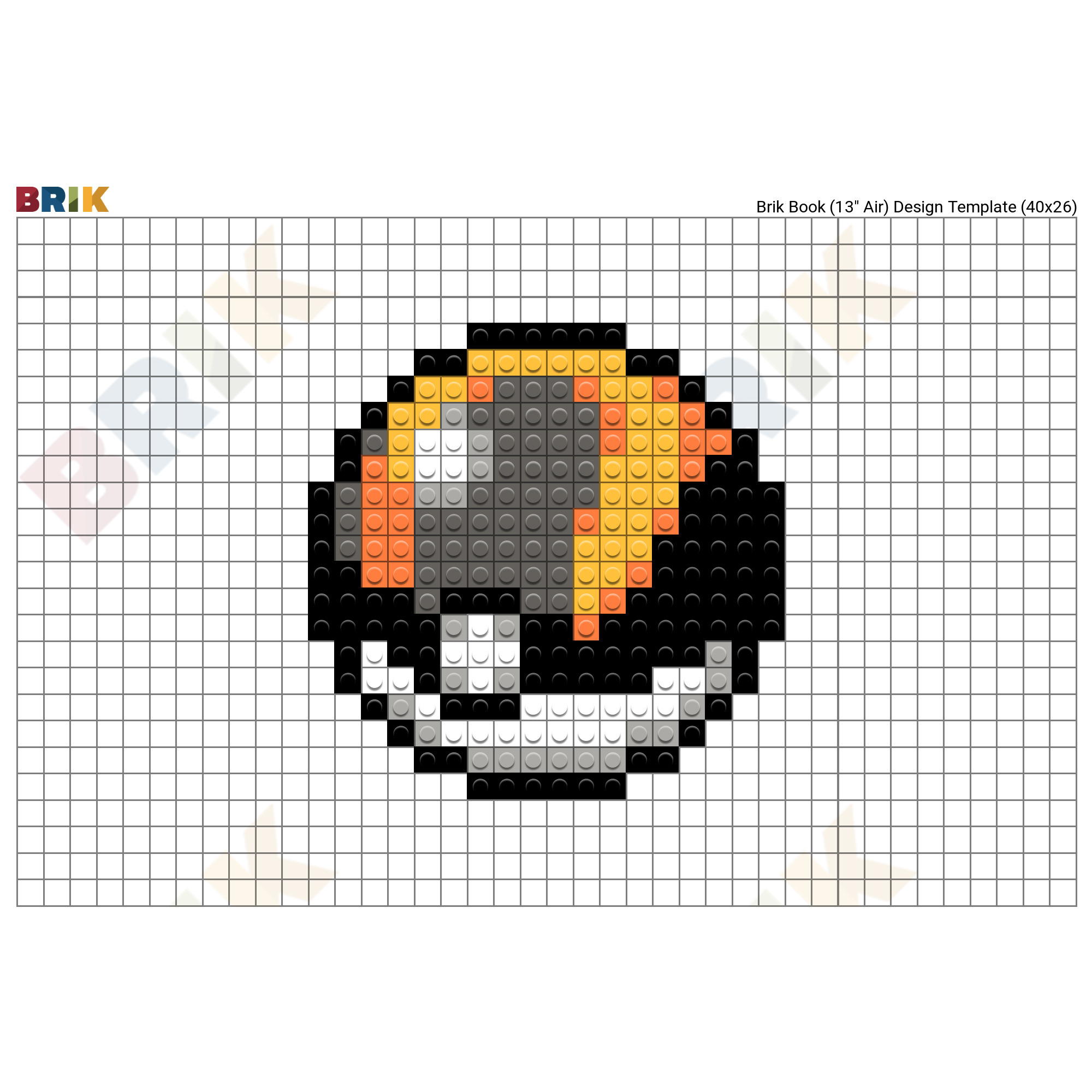 pokeball pixel grid