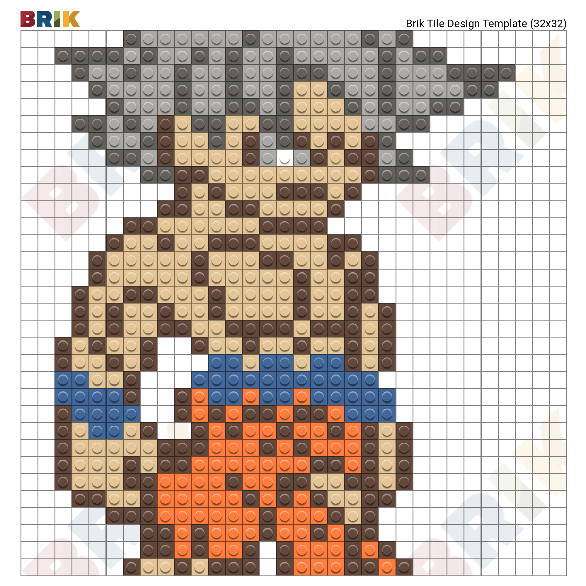 Dragon Ball Pixel Art Grid