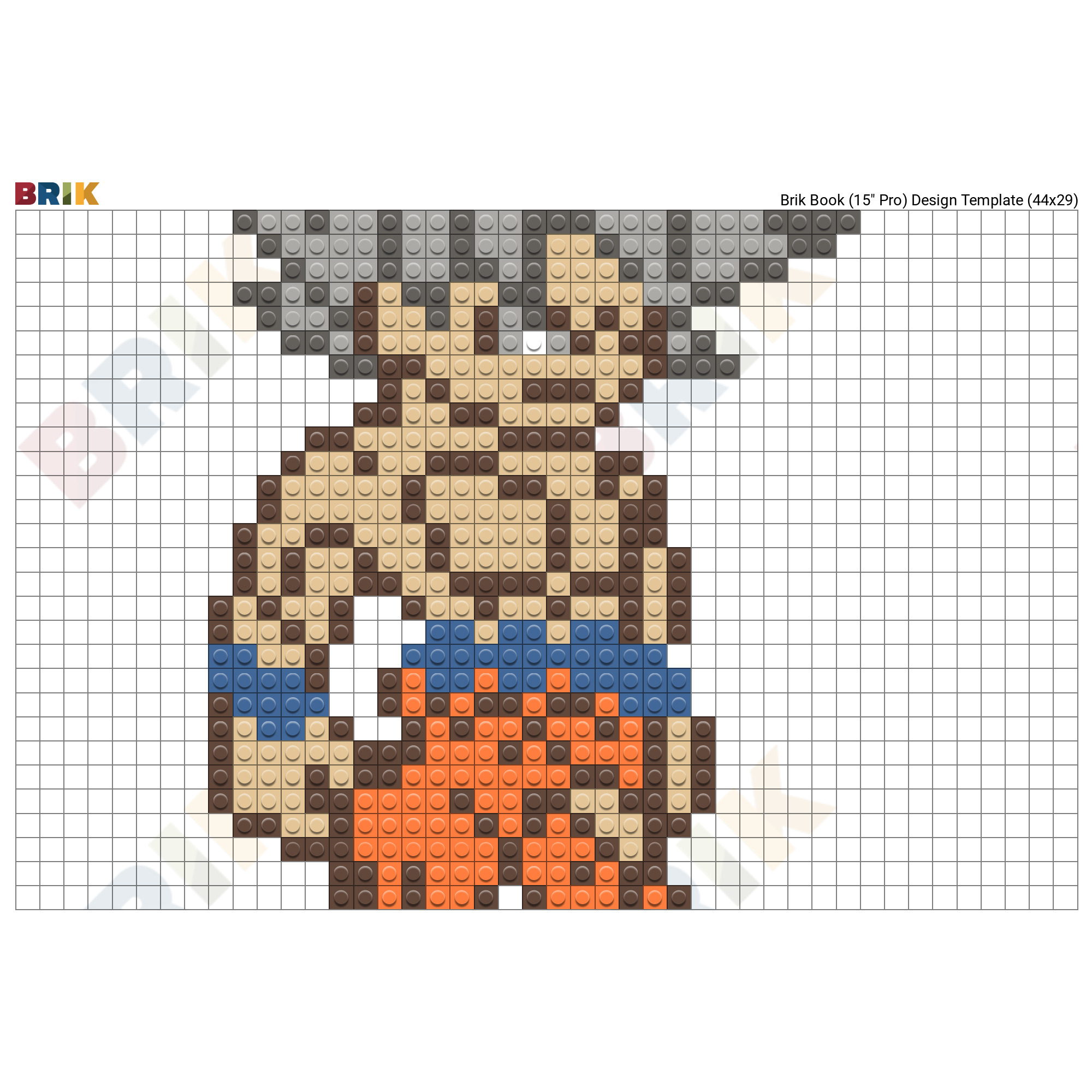 Goku - Dragonball Z, 8 Bit Pixel Art, Perler Bead, Minecraft