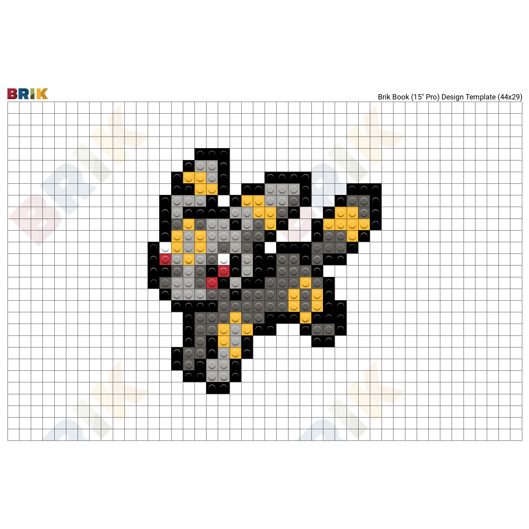 Umbreon Pokémon Pixel Art - Pix Brix Instructions 
