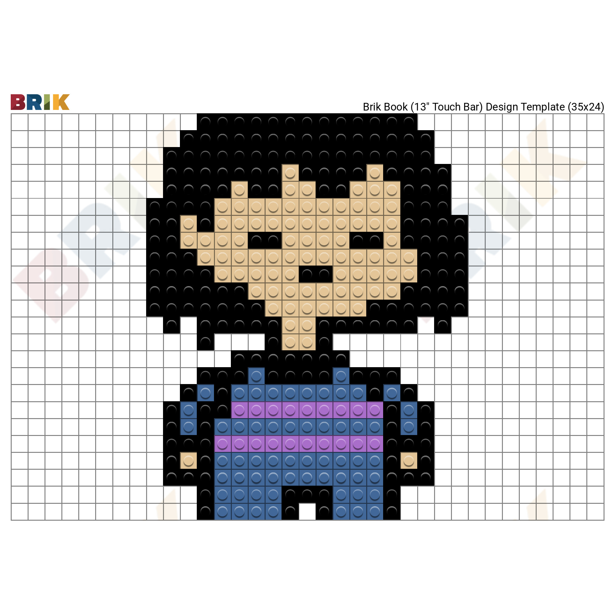 Undertale Frisk Pixel Art Brik