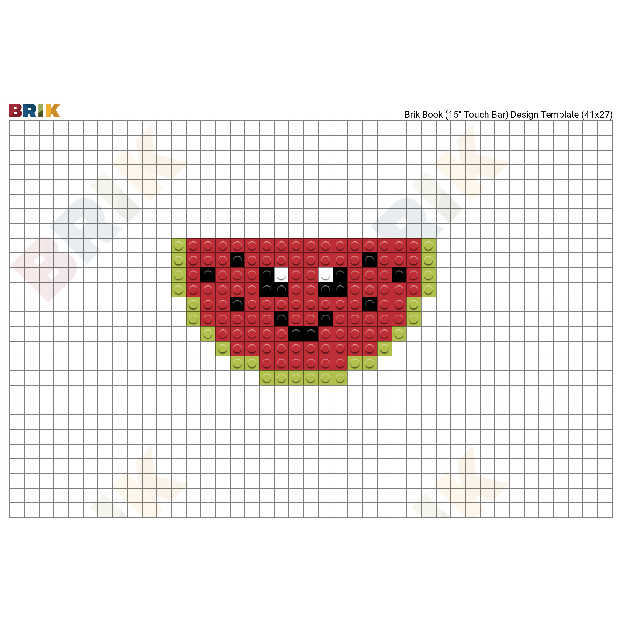 Watermelon Slice Pixel Art Kit – Noteworthy Art Kits