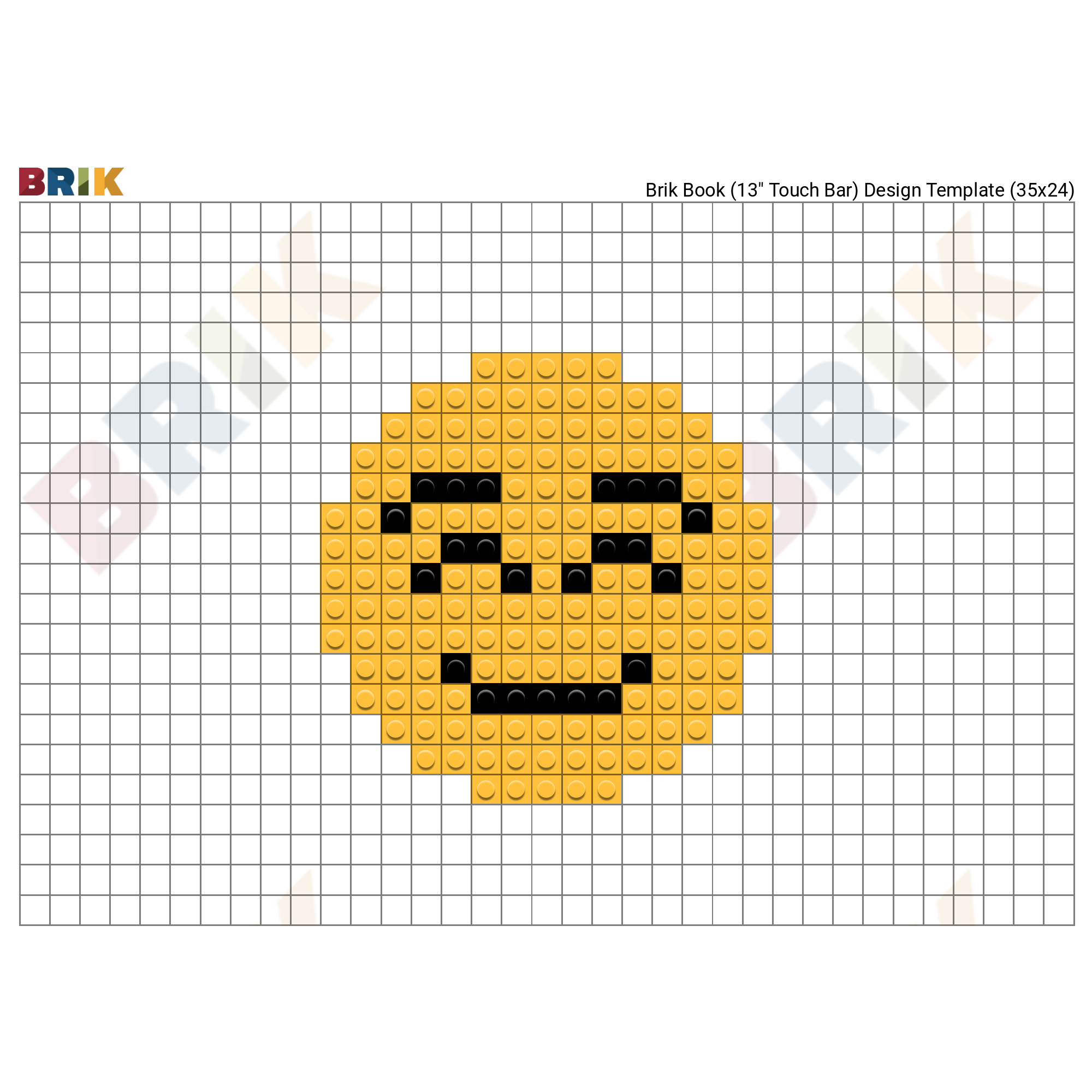 White Smiling Face Emoji Pixel Art – BRIK