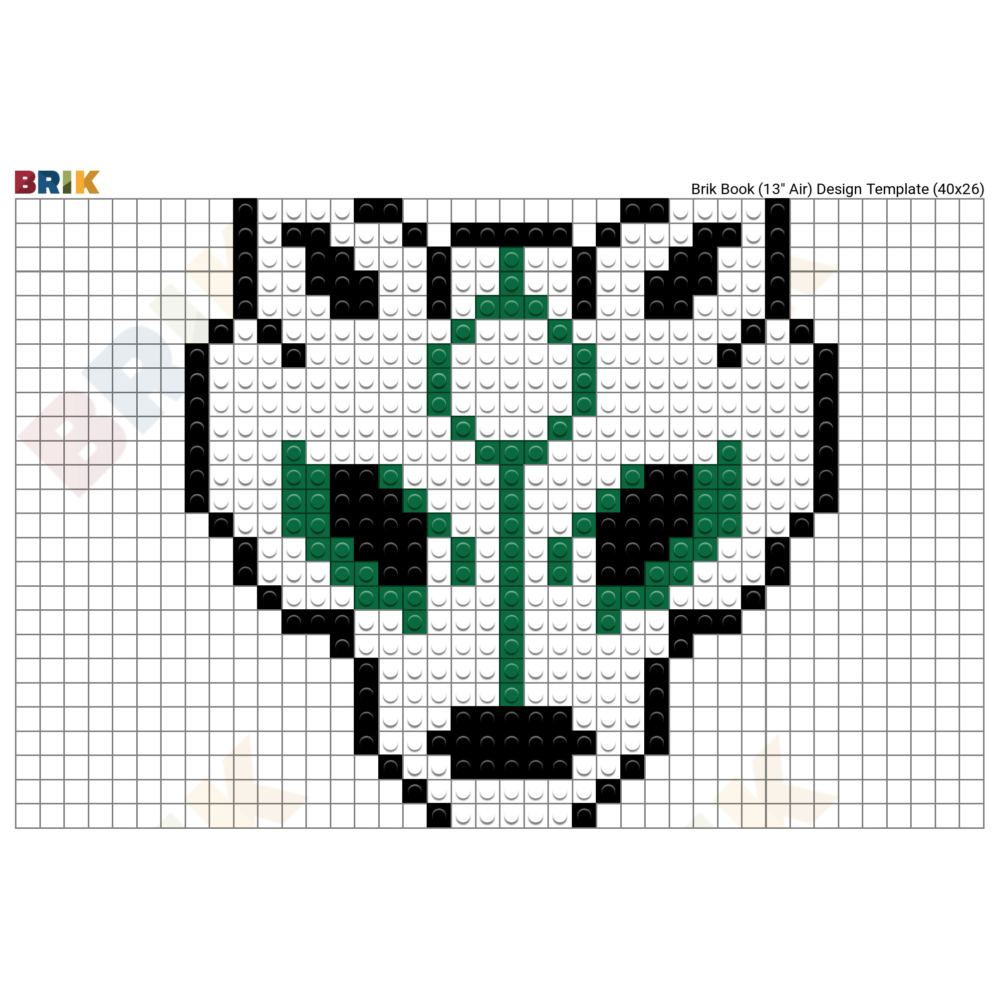 wolf head pixel art