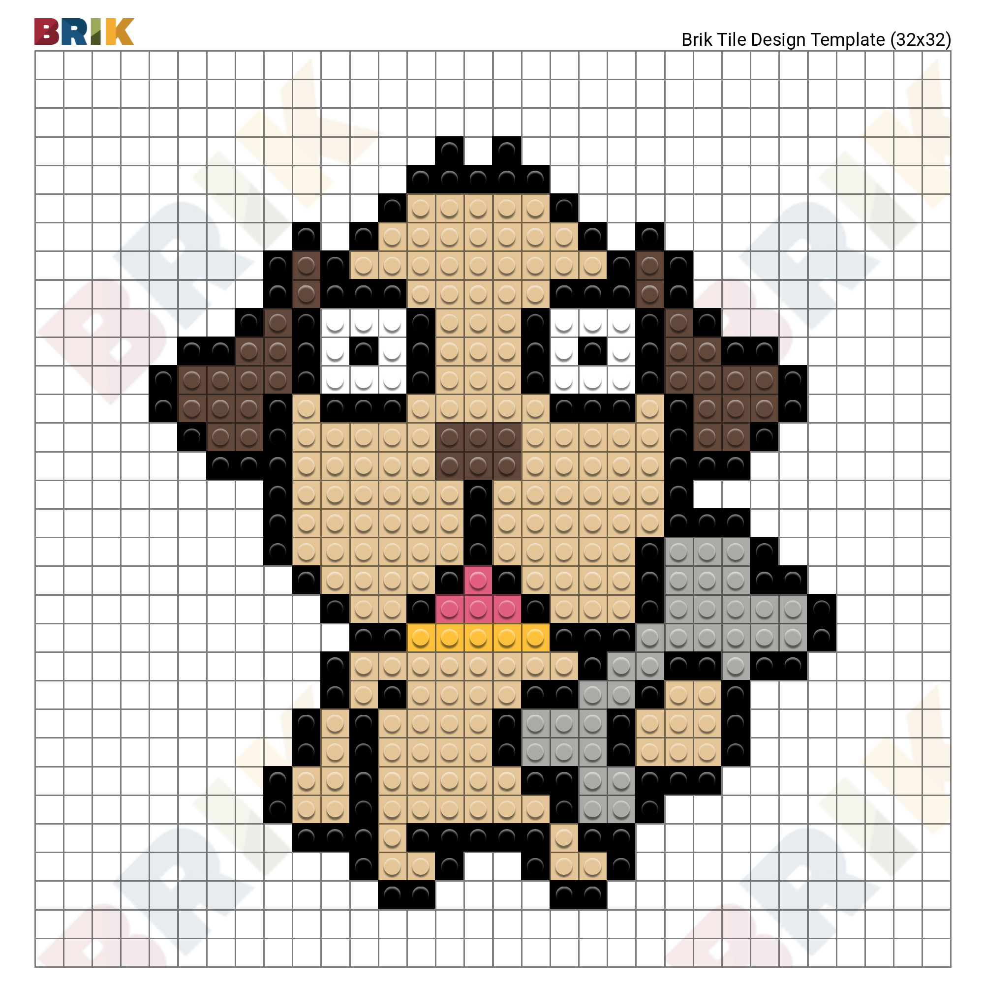 Year Of The Dog Pixel Art Brik
