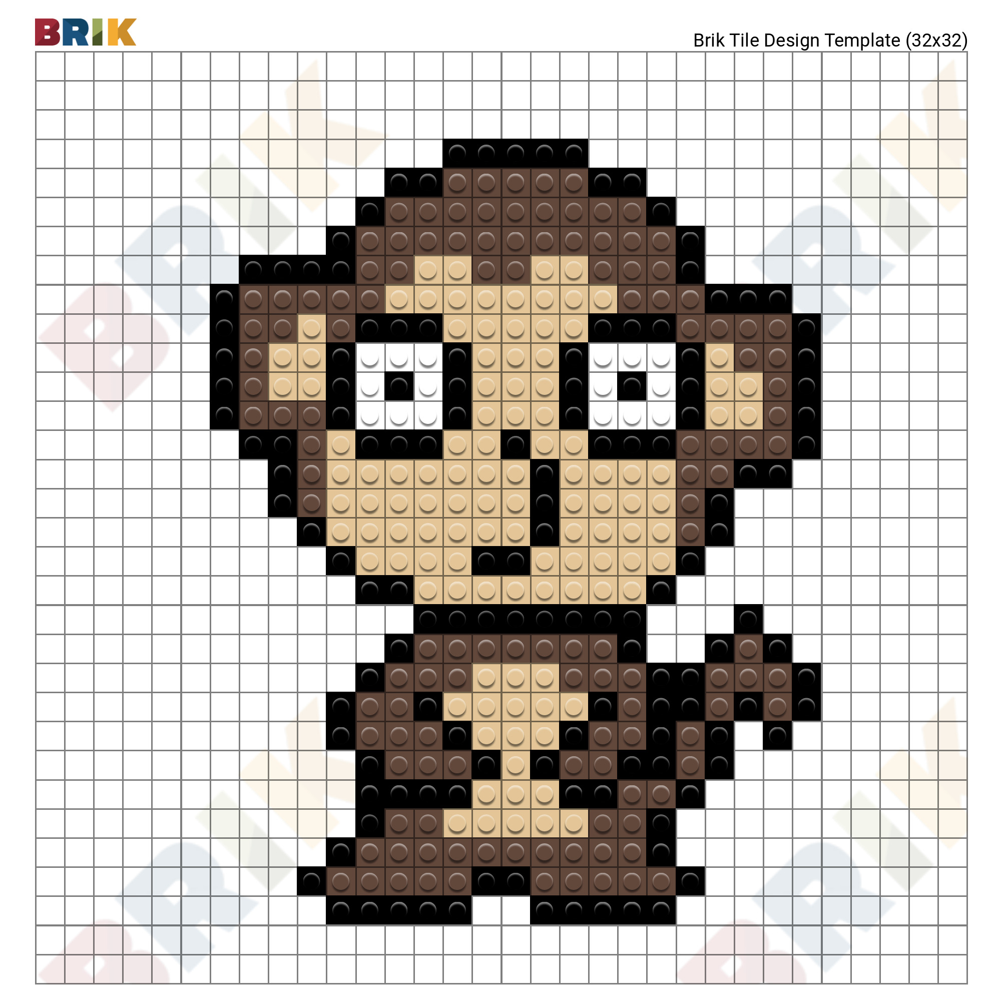 32x32 #pixel #pixelart #8bit #ape #fur #face #illustratio…