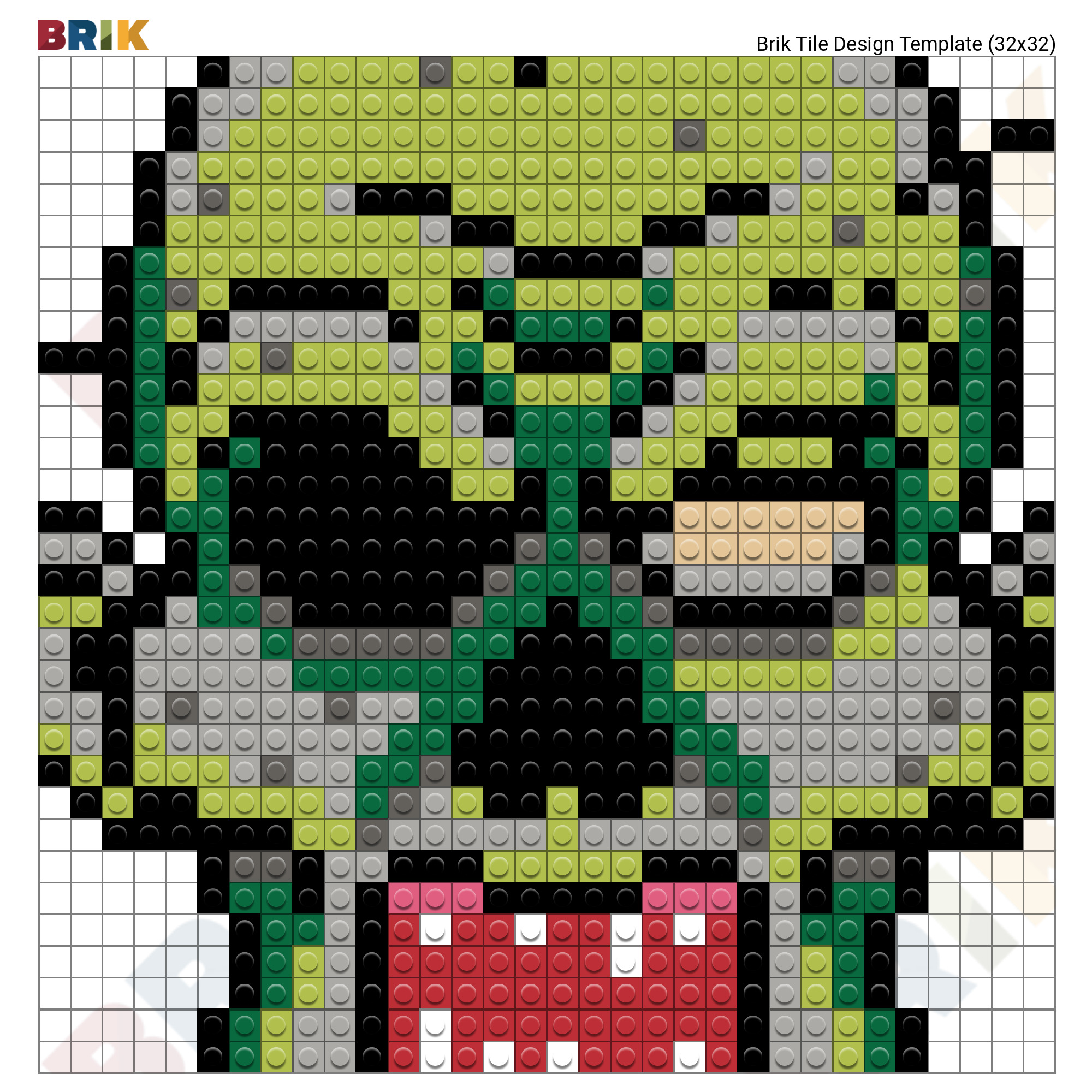 zombie face minecraft pixel art